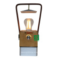 Bamboo Camping Lantern Lamp Table Light for Outdoor Lighting with Power Bank